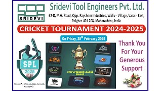 GROUND 1  SRIDEVI TOOLS ENGINEERS PVT LTD  CRICKET TOURNAMENT 2025 [upl. by Elleynod]