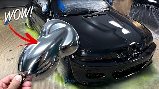 Spraying a Car in CHROME Peelable Paint INSANE [upl. by Marley]