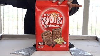 Ice Cream Rolls With Munchys Choco Sandwich Cracker  ASMR [upl. by Ona170]