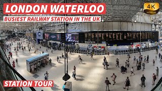 【4K】London Waterloo  The Busiest Train Station In The UK  With Captions【CC】 [upl. by Ynohta]