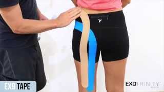 How To Apply EX9 Kinesiology Tape For Sciatica [upl. by Nahamas68]