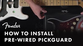 How To Install A PreWired Pickguard  Fender [upl. by Forcier]