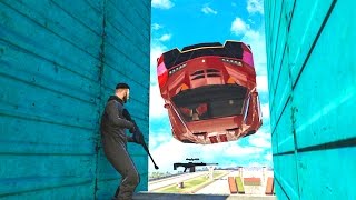 SNIPERS VS STUNTERS  GTA 5 Funny Moments 650 [upl. by Philpot]