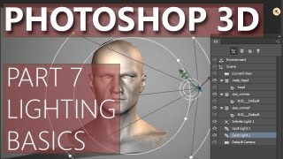 3D in Photoshop CS6  07  Lighting Basics [upl. by Einafats]