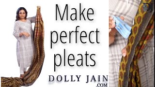 How to make PERFECT saree PLEATS  how to pre pleat your palla  quick hack tips for pleating [upl. by Nodnelg]