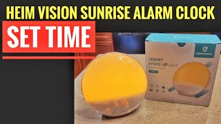 SET TIME Heim Vision Sunrise Alarm Clock 80S CHANGE TIME [upl. by Esilehs]