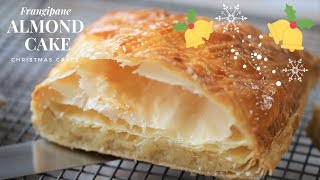 How To Make Frangipane  Puff Pastry Almond Cake Tutorial for Beginners  Christmas cake ideas [upl. by Efal]