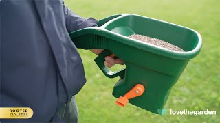 MiracleGro® EverGreen® Handy Spreader  How To Use [upl. by Zoes]