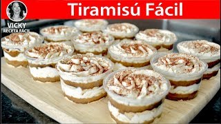 TIRAMISU FACIL  VickyRecetaFacil [upl. by Annairda26]