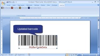 Print Bar Codes with Word 2007 and TBarCode SDK [upl. by Sharron372]