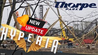 Thorpe parks new roller coaster Hyperia update Ep10 [upl. by Jillana]