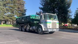 Garbage trucks at the Recology transfer station [upl. by Ahsenad]