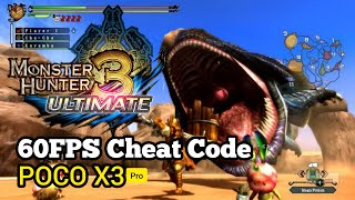 Monster Hunter 3 UltimateMH3U 60FPS Cheat Code  Poco X3 Pro Qualcomm Snapdragon 860 [upl. by Mert665]