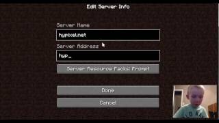 Minecraft How to join hypixel server [upl. by Suedama]