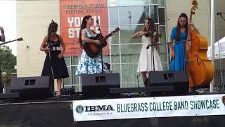 Burnett Sisters Band  Lee Highway Blues at IBMA 2019 in Raleigh NC [upl. by Bradan]