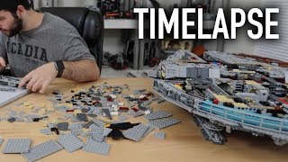 2017 LEGO Star Wars UCS Millennium Falcon 75192 TIMELAPSE BUILD [upl. by Orsa]