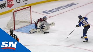 Vladimir Tarasenko Goes Off The Post And In To Beat Philipp Grubauer [upl. by Elvia]