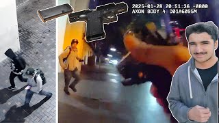 Bodycam Officer Shoots A Teenager Running Away From A Shooter San Diego PD Jan 28 2025 [upl. by Cinelli619]