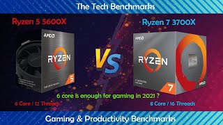 Ryzen 5 5600X vs Ryzen 7 3700XHow much performance differencecan a 6 core CPU beat an 8 core CPU [upl. by Ttirrem]