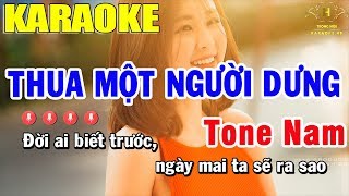 Karaoke Thua Một Người Dưng Tone Nam Nhạc Sống  Trọng Hiếu [upl. by Strickler]