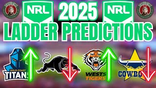 2025 NRL Ladder Predictions [upl. by Lleryd]