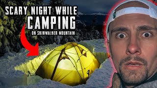 TERRIFYING CAMPING ON HAUNTED SKINWALKER MOUNTAIN DURING A BLIZZARD [upl. by Nedgo284]