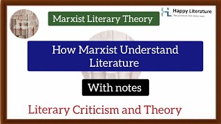 Marxism and Literature How Marxist Understand Literature with notes HappyLiterature [upl. by Manheim]