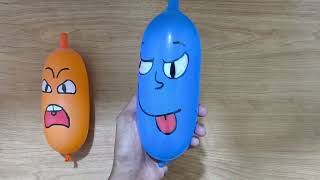 MAKING SLIME WITH MANY FUNNY LONG BALLOON AND GLITTER SATISFYING SLIME VIDEOS asmr balloon 514 [upl. by Einwat]