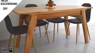 DIY Mesa de madera Escandinava  How to make Scandinavian Table [upl. by Airamat424]