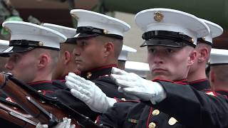 US Marine Silent Drill Platoon performs [upl. by Phaedra822]