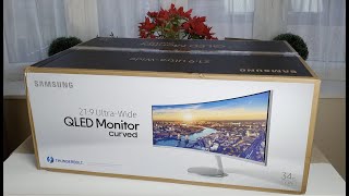 Samsung LC34J79 QLED  world’s First ThunderBolt 3 ultrawide curved monitor  product review [upl. by Werdma191]