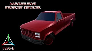 Part3Low Poly Pickup Truck3DModelingTimelapse [upl. by Eiramllij]