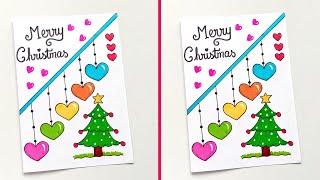 🎄 Merry Christmas Greeting Card 🎄  Easy amp Cutest Christmas Card Idea  Handmade DIY Christmas Card [upl. by Rayford]