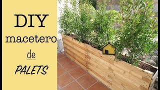 DIY MACETERO DE PALETS  RECICLAJE  DIVISOR JARDIN ECONOMICO [upl. by Ayokal581]