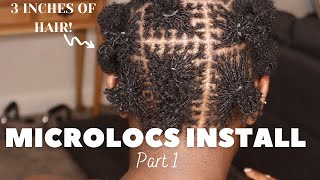 DIY MICROLOCS INSTALL  Part 1  partinggrid interlocking short hair starter locs [upl. by Palila927]