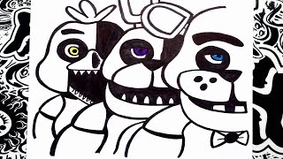 Como dibujar a five nights at freddys 1  how to draw five nights at freddys 1 [upl. by Ahsinor335]