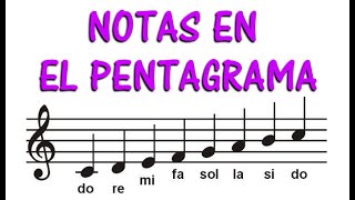 Aprende las notas en pentagrama [upl. by Eatnod10]