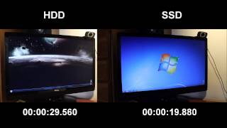 SSD vs HDD Windows 7 Boot Time SATA 2 [upl. by Anyak862]