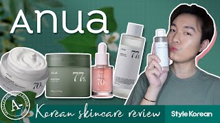 NEW ✨ ANUA Korean Skincare Review  Heartleaf Toner Clear Pad Moisturizer amp more oily skin 💦 [upl. by Roseann456]