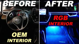 Car Interior Ambient Lighting RGB LED Glow Kit Review Universal Kit for all Vehicles [upl. by Felty808]