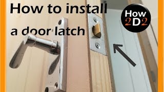 How to install door latch and handle How to fit door handle and lock [upl. by Rosemare]