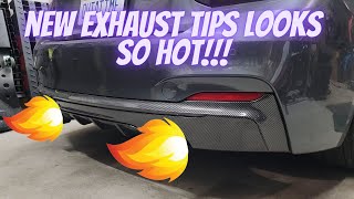 how to change bmw exhaust tips with an awesome looking tips [upl. by Rodolfo]