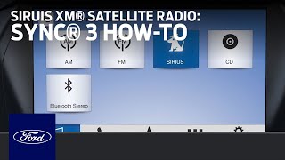 Using SiriusXM® Satellite Radio with SYNC® 3  Lincoln Howto Video [upl. by Erving608]