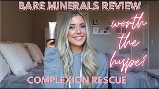 Bare Minerals Complexion Rescue Tinted Moisturizer Hydrating Gel Cream SPF 30 Review  Ginger 06 [upl. by Ymmor122]