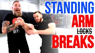 9 Standing Arm Locks BREAKS in JiuJitsu jujitsu armlock [upl. by Peggie]