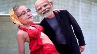 Khairun Lo Tor Lamba Mathar Kesh  Modi Hasina Dance  Bangla Funny Song [upl. by Hairahcez]