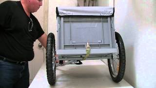 i10 Direct bicycle cargo trailer with foldable and removable plastic bin [upl. by Ettenhoj717]