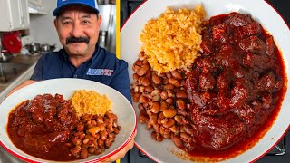 How to Cook CHILE CON CARNE aka CHILE COLORADO authentic Mexican Red Sauce Recipe [upl. by Hanonew]