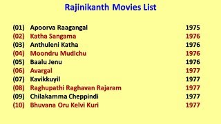 Rajinikanth Movies List [upl. by Rakia]