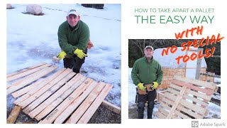 How to Take Apart a Pallet the Easy Way  With No Special Tools [upl. by Ragen]